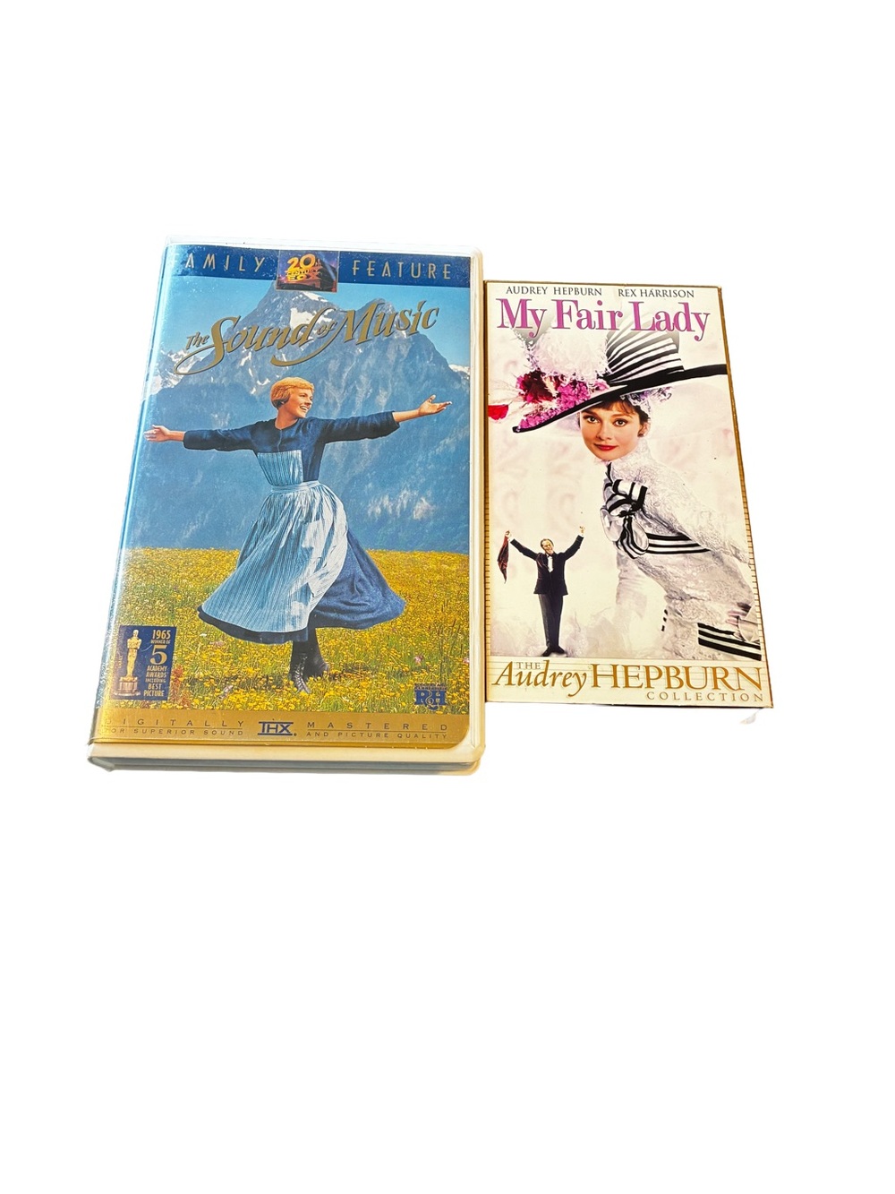Sound of Music + My Fair Lady VHS Lot Audrey Hepburn Musical Clamshell THX